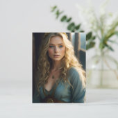 Carte Postale Belle femme blonde (Debout devant)