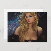 Carte Postale Belle femme blonde (Devant / Derrière)