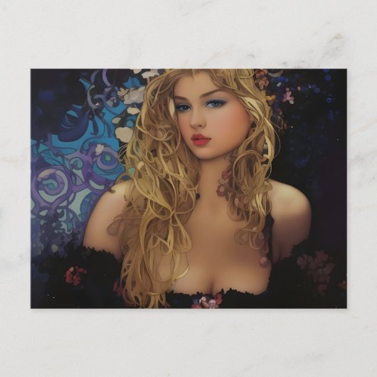 Carte Postale Belle femme blonde (Devant)