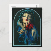 Carte Postale belle femme des années 1920 (Devant / Derrière)