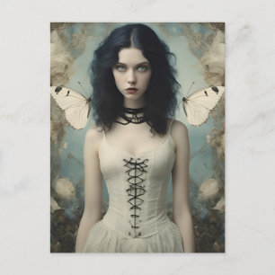 Carte Postale Belle femme en vêtements gothiques