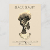 CARTE POSTALE BELLE FEMME NOIRE (Devant)