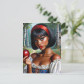 Carte Postale Belle Femme Noire Avec Art Apple (Debout devant)