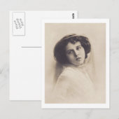 Carte Postale Belle femme romantique Vintage (Devant / Derrière)