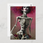 Carte Postale Belle Femme Squelettique (Devant / Derrière)