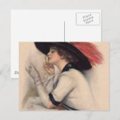 Carte Postale Belle Femme Voter - Mode Suffrage Vintage (Devant / Derrière)