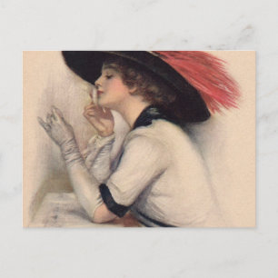 Carte Postale Belle Femme Voter - Mode Suffrage Vintage