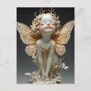 Carte Postale Belle Figurine de Fée en Porcelaine