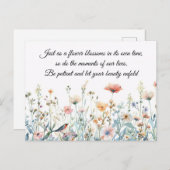 Carte Postale Belle fleur (Devant / Derrière)