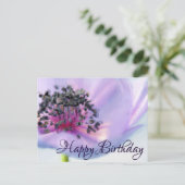 Carte Postale Belle Fleur d'Anniversaire Gros plan Pastel (Debout devant)