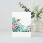 Carte Postale belle fleur psychédélique abstraite (Debout devant)