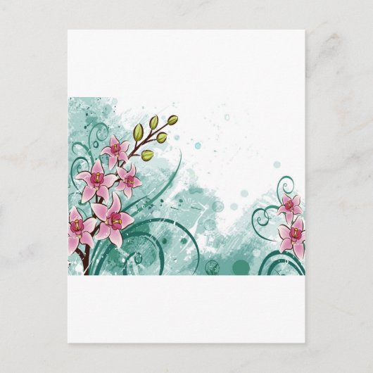 Carte Postale belle fleur psychédélique abstraite (Devant)