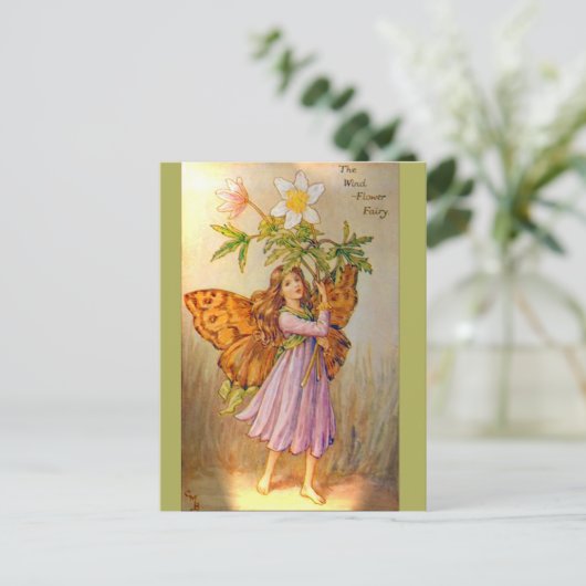 Carte Postale Belle Fleur Vent Fée (Debout devant)