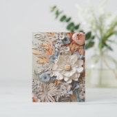 Carte Postale Belle Florale Victorienne Élégante Jolie Fleurs (Debout devant)