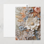 Carte Postale Belle Florale Victorienne Élégante Jolie Fleurs (Devant / Derrière)