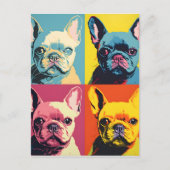 Carte Postale Belle French Bulldog Modern Pop Art (Devant)