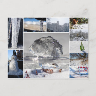 Carte Postale Belle glace, neige et sensations hivernales!