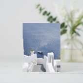 Carte Postale Belle Grèce Santorin Mer Bleue Maison Blanche (Debout devant)