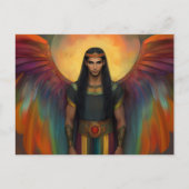 Carte Postale Belle Guide Spirituelle Céleste Ailes d'Arc-en-Cie (Devant)