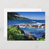 Carte Postale Belle Hawaii, vue pittoresque, (Devant / Derrière)