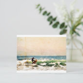 Carte Postale Belle Huntington Beach Surfer Riding Waves (Debout devant)
