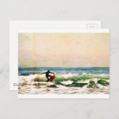 Carte Postale Belle Huntington Beach Surfer Riding Waves (Devant / Derrière)