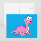 Carte Postale Belle Illustration Du Monstre Loch Ness. (Devant / Derrière)