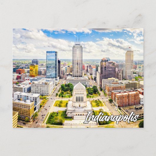 Carte Postale Belle Indianapolis, Indiana, États-Unis (Devant)
