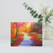 Carte Postale Belle journée d'automne | Chemin d'automne (Debout devant)