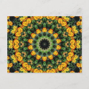 Carte Postale Belle Lantana orange et jaune Kaleidoscope 2