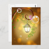 Carte Postale Belle lanterne féerique animated (Devant / Derrière)