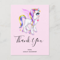Belle Licorne avec Crinière Arc-en-Ciel Merci