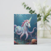 Carte Postale Belle Licorne Fantastique Pieuvre (Debout devant)