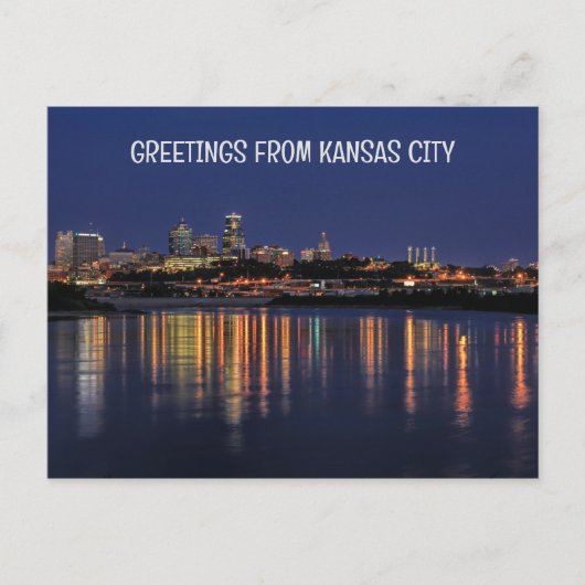 Carte Postale Belle ligne Skyline Kansas City (Devant)