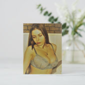 Carte Postale Belle lingerie modèle photo vintage (Debout devant)