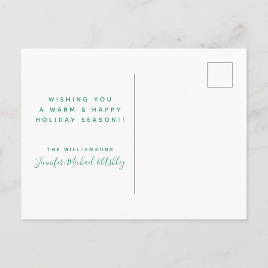 Carte Postale Belle Llamas Noël Lumière Motif Turquoise (Dos)