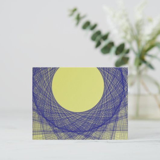 Carte Postale belle lune claire couleur bleu (Debout devant)