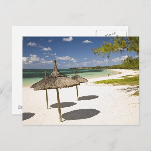 Carte Postale Belle Mare Public Beach, Sud-Est de l'Ile Maurice, (Devant / Derrière)