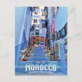 Carte Postale Belle Marocaine Chefchaouen Blue North City (Devant)