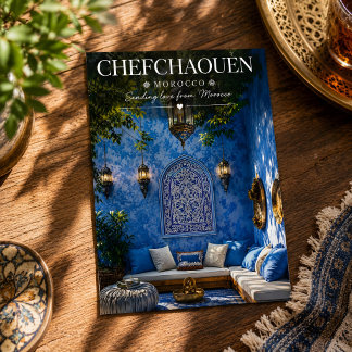 Carte Postale Belle Medina Bleue Chefchaouen Maroc Rues