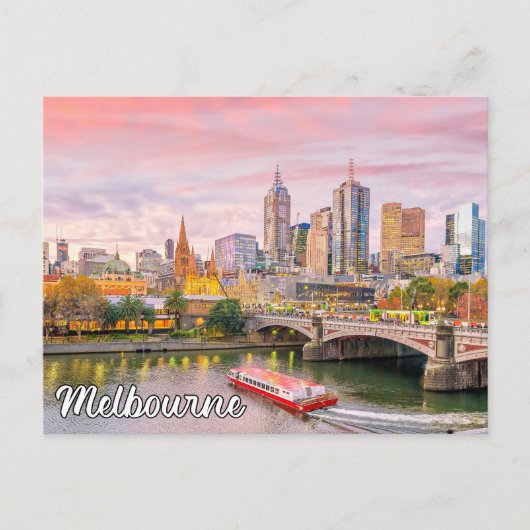 Carte Postale Belle Melbourne, Australie (Devant)