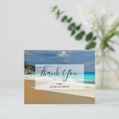 Carte Postale Belle Mer Turquoise Photo Tropical Merci (Debout devant)