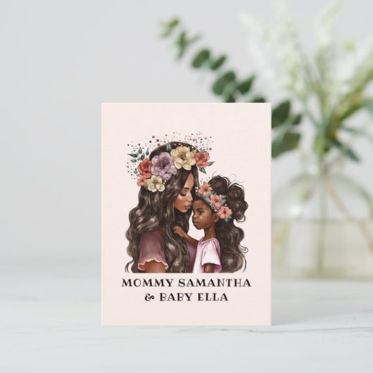 Carte Postale Belle mère et fille noire (2) (Debout devant)