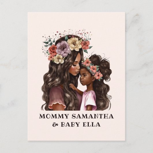 Carte Postale Belle mère et fille noire (2) (Devant)