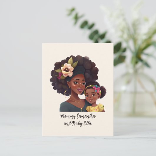 Carte Postale Belle mère et fille noires (21) (Debout devant)