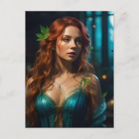 Belle Mère Nature dans une robe bleue