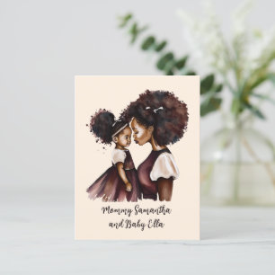 Carte Postale Belle Mère Noire et Fille (24)