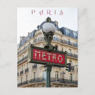 Carte Postale Belle Métro de rue - Connexion Paris