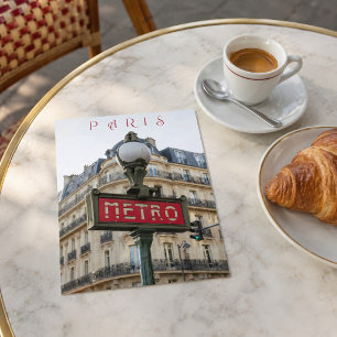 Carte Postale Belle Métro de rue - Connexion Paris