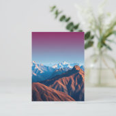 Carte Postale Belle montagne et ciel violet (Debout devant)